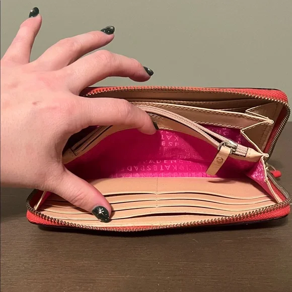 Kate Spade Red Zip-Around Wallet - Picture 11 of 13